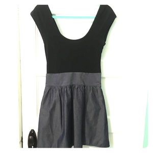 Express XS Fit & Flare Color Block Dress